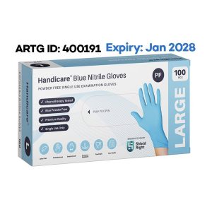 Handicare disposable gloves blue L